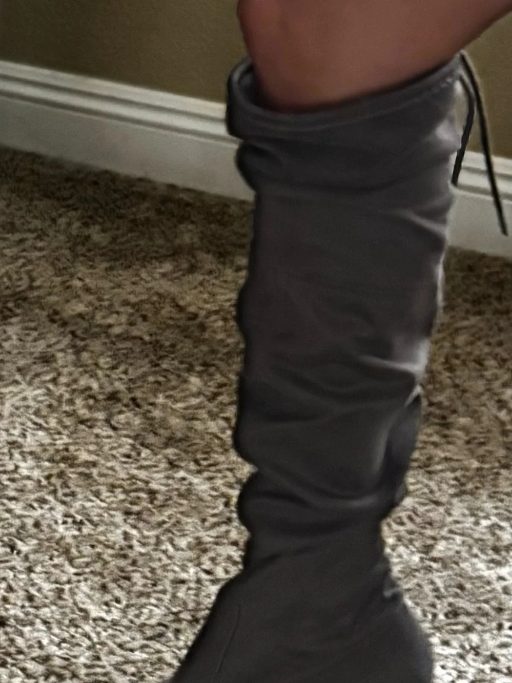 NWOT ~ Charles by Charles David Gray Suede Over-the-Knee Boots